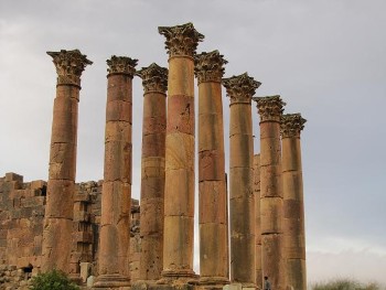 de zuilen van Jerash