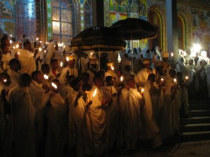 middernacht samenkomst voor de kerk