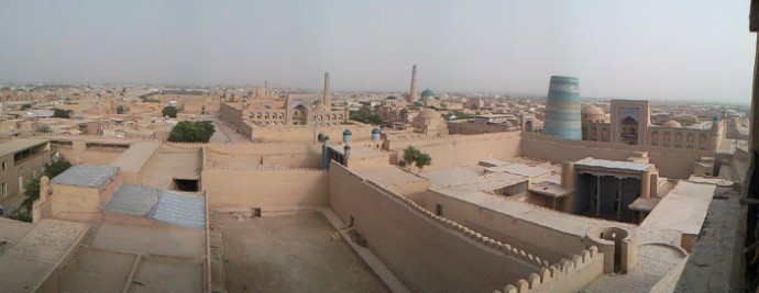 25 overzicht van een stuk oude stad Khiva 25 overzicht van een stuk oude stad Khiva